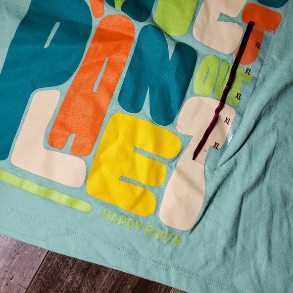 NWT Happy Earth Apparel Protect The Planet T-Shirt Size XL Jade Green - Picture 15 of 16